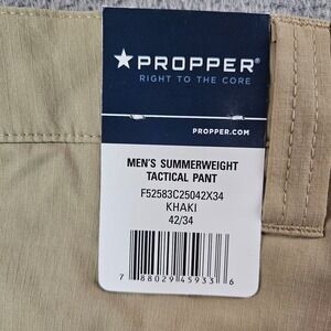 NEW Propper Tactical Cargo‎ Utility Pants Men 42 x 34 Khaki Lightweight USF50